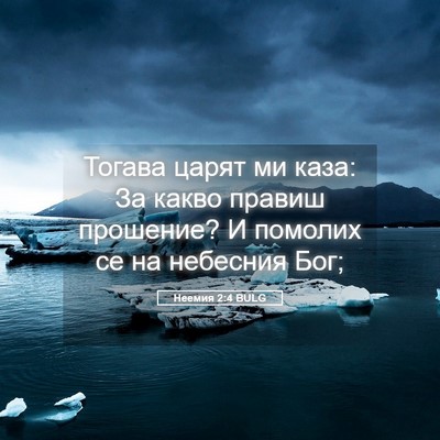 Picture 05 - Неемия 2:4 BULG - Тогава царят ми каза: За - Bible Verse Picture