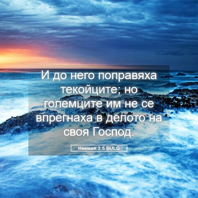 Picture 05 - Неемия 3:5 BULG - И до него поправяха - Bible Verse Picture
