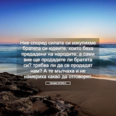 Picture 05 - Неемия 5:8 BULG - Ние според силата си - Bible Verse Picture