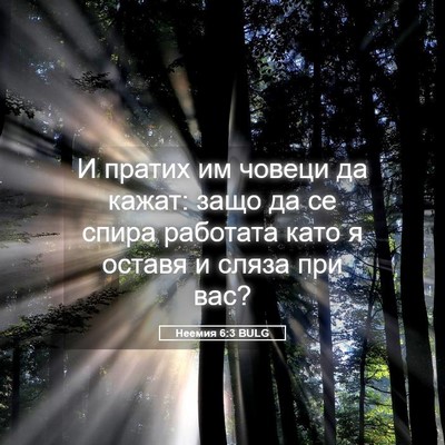 Picture 05 - Неемия 6:3 BULG - И пратих им човеци да - Bible Verse Picture