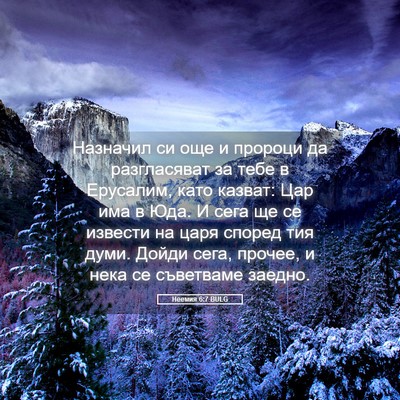 Picture 05 - Неемия 6:7 BULG - Назначил си още и пророци - Bible Verse Picture