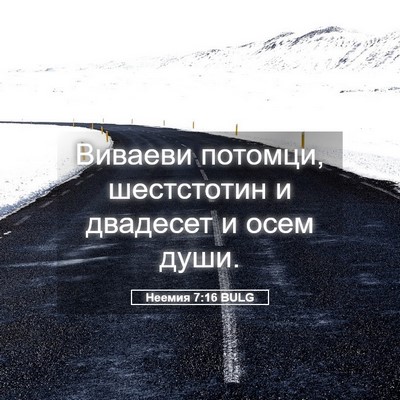 Picture 05 - Неемия 7:16 BULG - Виваеви потомци, - Bible Verse Picture