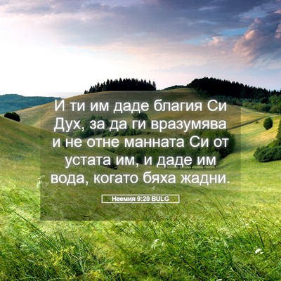 Picture 05 - Неемия 9:20 BULG - И ти им даде благия Си Дух, - Bible Verse Picture