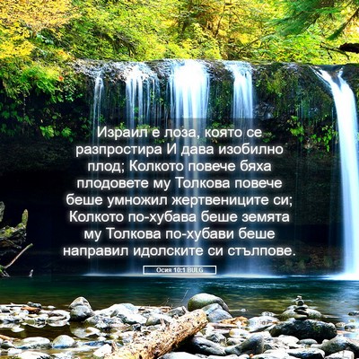 Picture 05 - Осия 10:1 BULG - Израил е лоза, която се - Bible Verse Picture
