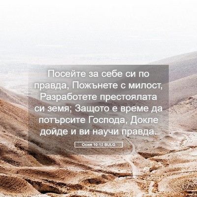 Picture 05 - Осия 10:12 BULG - Посейте за себе си по - Bible Verse Picture