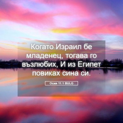 Picture 05 - Осия 11:1 BULG - Когато Израил бе младенец, - Bible Verse Picture
