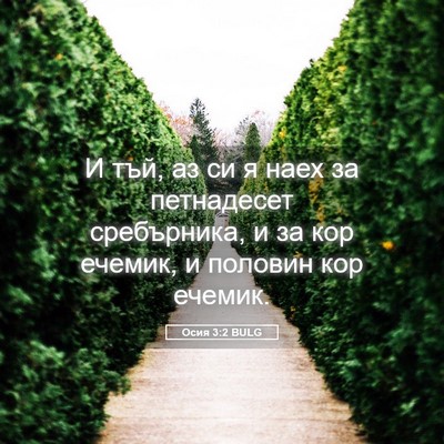 Picture 05 - Осия 3:2 BULG - И тъй, аз си я наех за - Bible Verse Picture