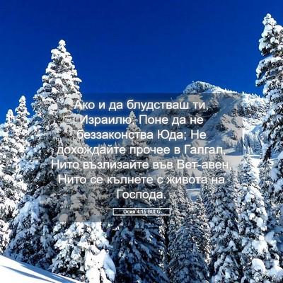 Picture 05 - Осия 4:15 BULG - Ако и да блудстваш ти, - Bible Verse Picture