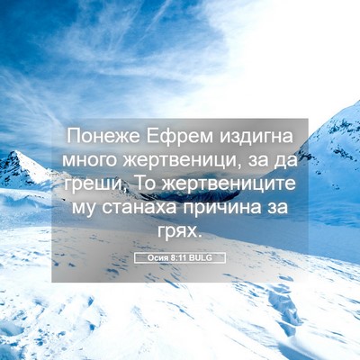 Picture 05 - Осия 8:11 BULG - Понеже Ефрем издигна много - Bible Verse Picture