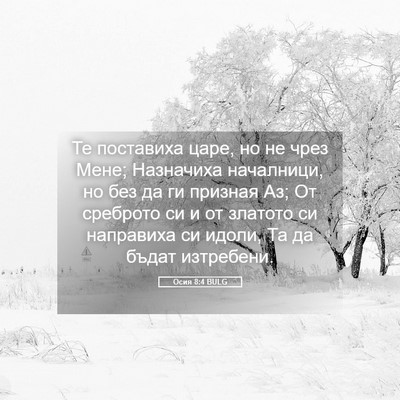 Picture 05 - Осия 8:4 BULG - Те поставиха царе, но не - Bible Verse Picture