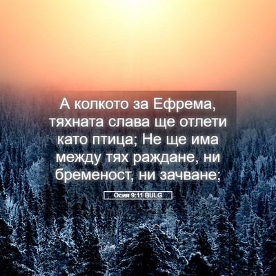 Picture 05 - Осия 9:11 BULG - А колкото за Ефрема, - Bible Verse Picture