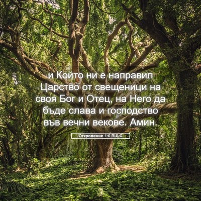 Picture 05 - Откровение 1:6 BULG - и Който ни е направил - Bible Verse Picture