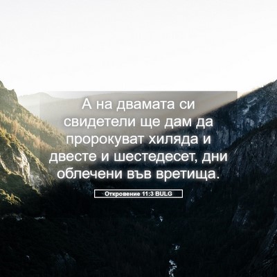 Picture 05 - Откровение 11:3 BULG - А на двамата си свидетели - Bible Verse Picture