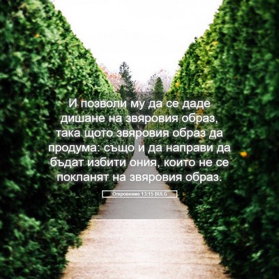 Picture 05 - Откровение 13:15 BULG - И позволи му да се даде - Bible Verse Picture