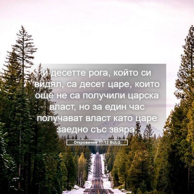Picture 05 - Откровение 17:12 BULG - и десетте рога, който си - Bible Verse Picture