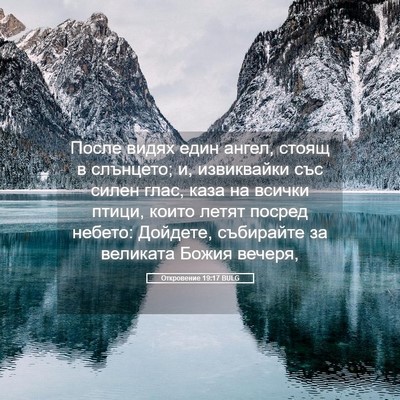 Picture 05 - Откровение 19:17 BULG - После видях един ангел, - Bible Verse Picture