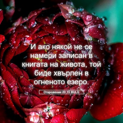 Picture 05 - Откровение 20:15 BULG - И ако някой не се намери - Bible Verse Picture