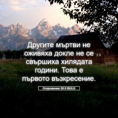 Picture 05 - Откровение 20:5 BULG - Другите мъртви не оживяха - Bible Verse Picture