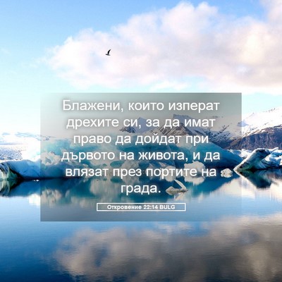 Picture 05 - Откровение 22:14 BULG - Блажени, които изперат - Bible Verse Picture