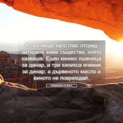 Picture 05 - Откровение 6:6 BULG - И чух нещо като глас отсред - Bible Verse Picture