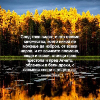 Picture 05 - Откровение 7:9 BULG - След това видях, и ето - Bible Verse Picture