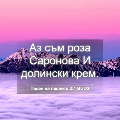 Picture 05 - Песен на песните 2:1 BULG - Аз съм роза Саронова И - Bible Verse Picture