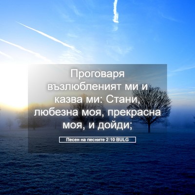 Picture 05 - Песен на песните 2:10 BULG - Проговаря възлюбленият ми - Bible Verse Picture