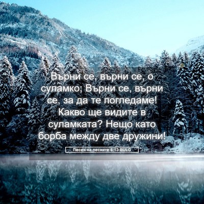 Picture 05 - Песен на песните 6:13 BULG - Върни се, върни се, о - Bible Verse Picture