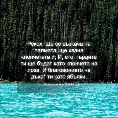Picture 05 - Песен на песните 7:8 BULG - Рекох: Ще се възкача на - Bible Verse Picture