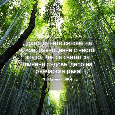 Picture 05 - Плач Еремиев 4:2 BULG - Драгоценните синове на - Bible Verse Picture