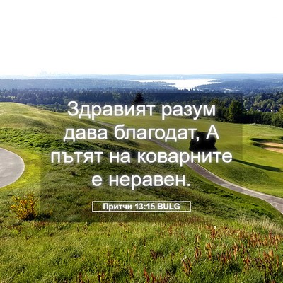Picture 05 - Притчи 13:15 BULG - Здравият разум дава - Bible Verse Picture