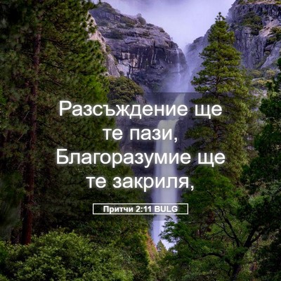Picture 05 - Притчи 2:11 BULG - Разсъждение ще те пази, - Bible Verse Picture