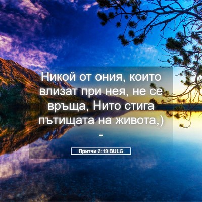 Picture 05 - Притчи 2:19 BULG - Никой от ония, които влизат - Bible Verse Picture