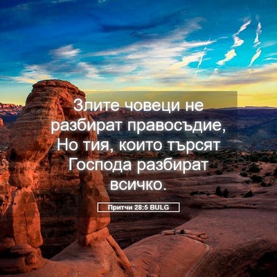 Picture 05 - Притчи 28:5 BULG - Злите човеци не разбират - Bible Verse Picture
