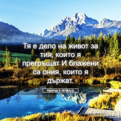 Picture 05 - Притчи 3:18 BULG - Тя е дело на живот за тия, - Bible Verse Picture