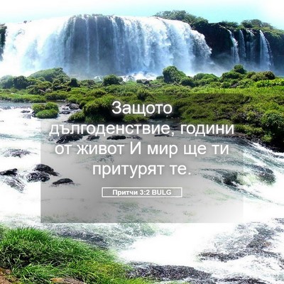 Picture 05 - Притчи 3:2 BULG - Защото дългоденствие, - Bible Verse Picture