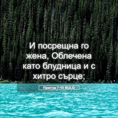Picture 05 - Притчи 7:10 BULG - И посрещна го жена, - Bible Verse Picture