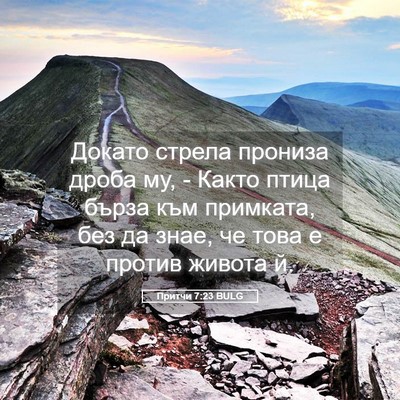 Picture 05 - Притчи 7:23 BULG - Докато стрела прониза - Bible Verse Picture