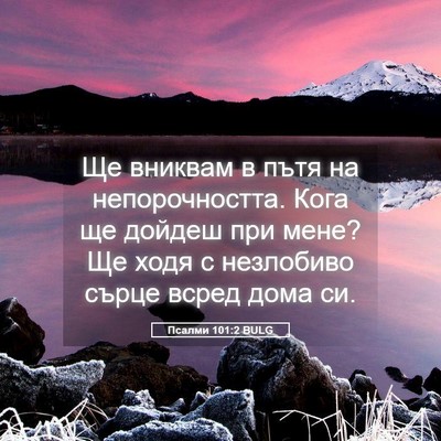 Picture 05 - Псалми 101:2 BULG - Ще вниквам в пътя на - Bible Verse Picture