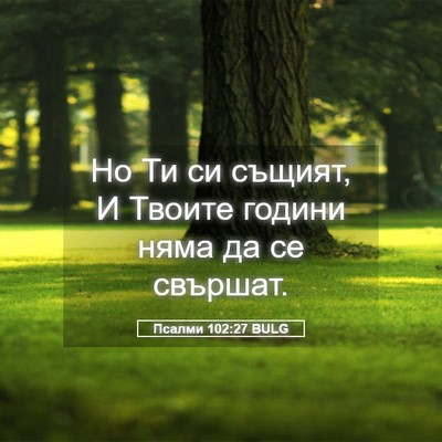 Picture 05 - Псалми 102:27 BULG - Но Ти си същият, И Твоите - Bible Verse Picture