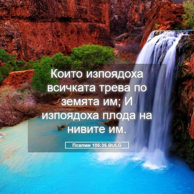 Picture 05 - Псалми 105:35 BULG - Които изпоядоха всичката - Bible Verse Picture