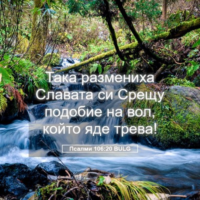Picture 05 - Псалми 106:20 BULG - Така размениха Славата си - Bible Verse Picture
