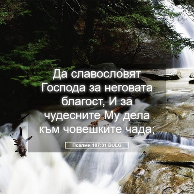 Picture 05 - Псалми 107:31 BULG - Да славословят Господа за - Bible Verse Picture