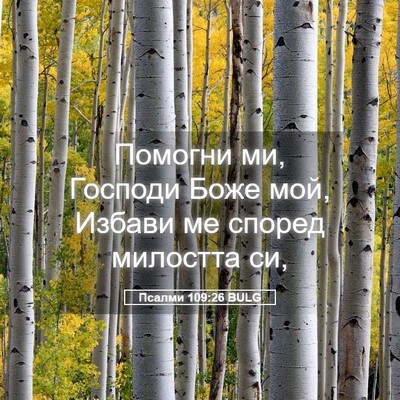Picture 05 - Псалми 109:26 BULG - Помогни ми, Господи Боже - Bible Verse Picture