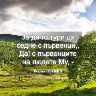 Picture 05 - Псалми 113:8 BULG - За да го тури да седне с - Bible Verse Picture