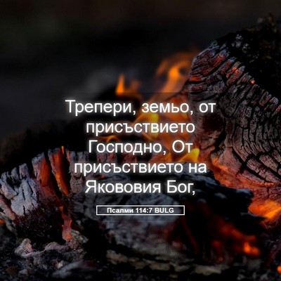 Picture 05 - Псалми 114:7 BULG - Трепери, земьо, от - Bible Verse Picture