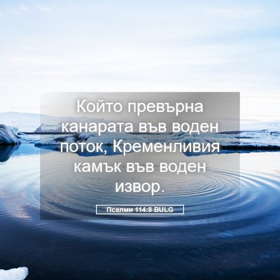 Picture 05 - Псалми 114:8 BULG - Който превърна канарата - Bible Verse Picture