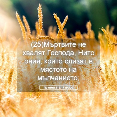 Picture 05 - Псалми 115:17 BULG - (25)Мъртвите не хвалят - Bible Verse Picture