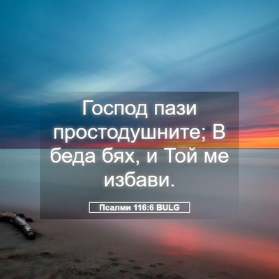 Picture 05 - Псалми 116:6 BULG - Господ пази простодушните; - Bible Verse Picture