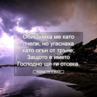 Picture 05 - Псалми 118:12 BULG - Обиколиха ме като пчели, но - Bible Verse Picture